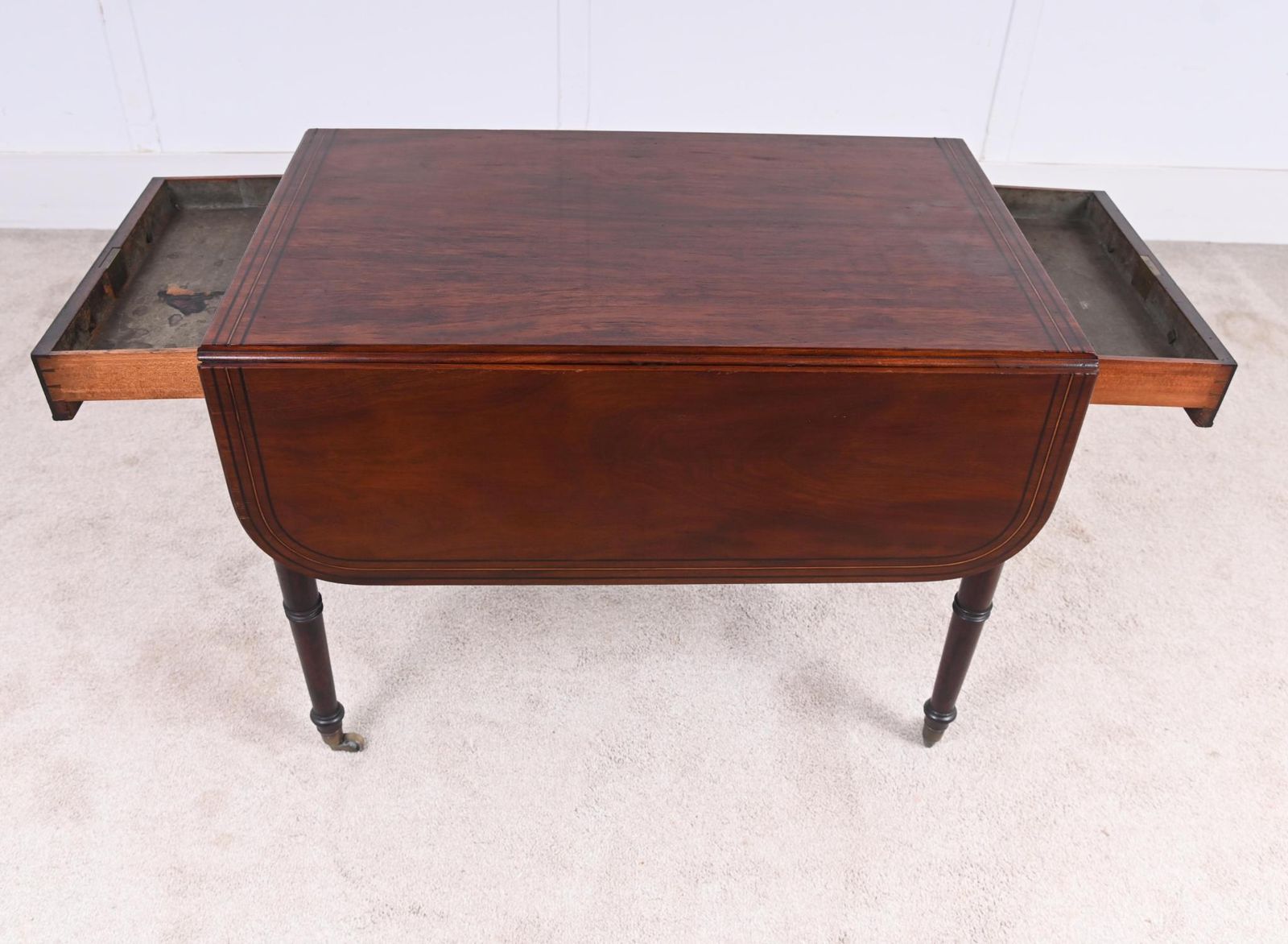 Georgian Mahogany Pembroke Table With Drawer And Drop Leaves 1810 photo buy