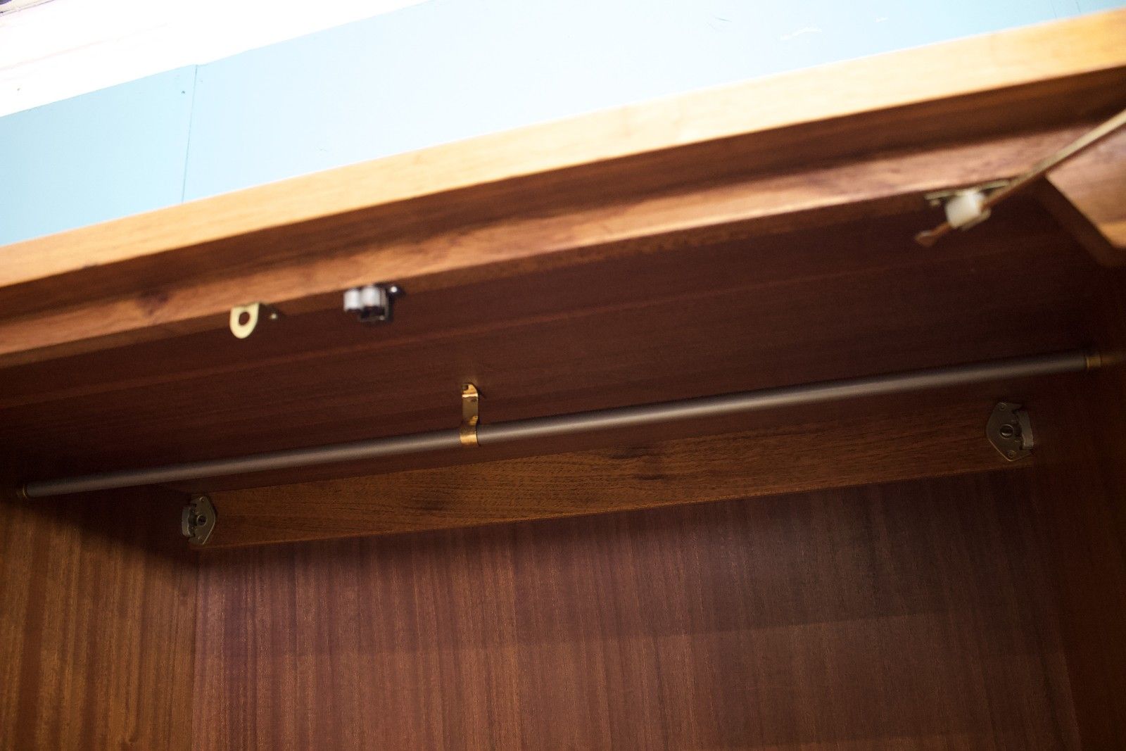 Mid Century Walnut Wardrobe From Uniflex , 1960's 1 Of 2, #1719 photo vintage