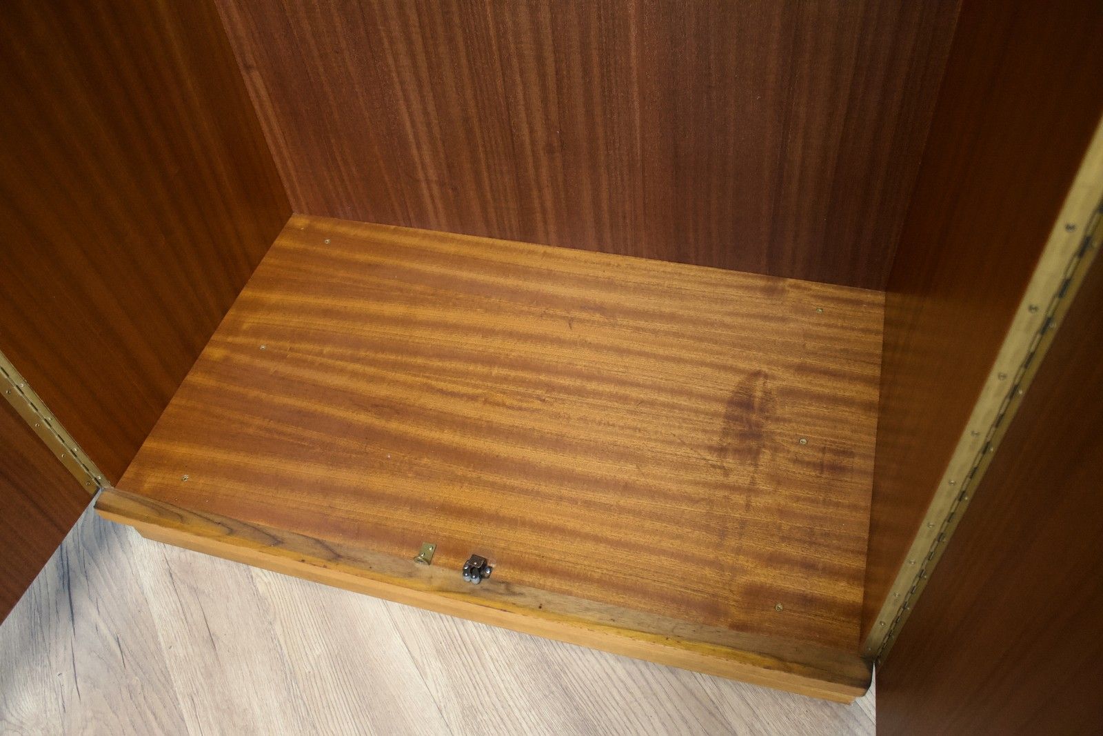 photo for sale Mid Century Walnut Wardrobe From Uniflex , 1960's 1 Of 2, #1719