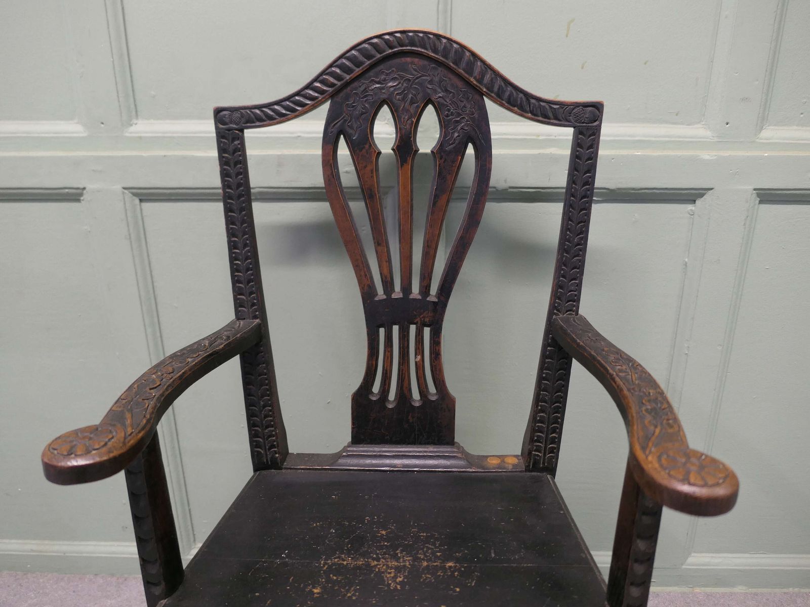 A Hand Carved Chippendale Hall Chair Apprentice Piece This Is A Very Unusual Piece photo Furniture
