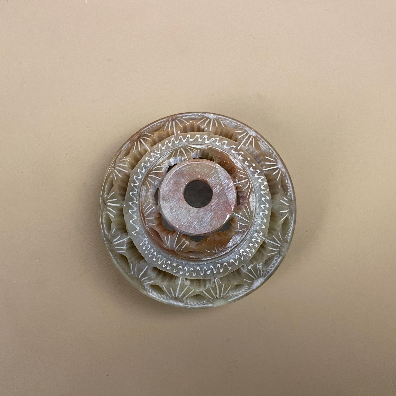 photo for sale Soapstone Tea Light Holder Carved Pot Pierced Lid Indian Incense Burner Decor Box Potpourri Holder Trinket