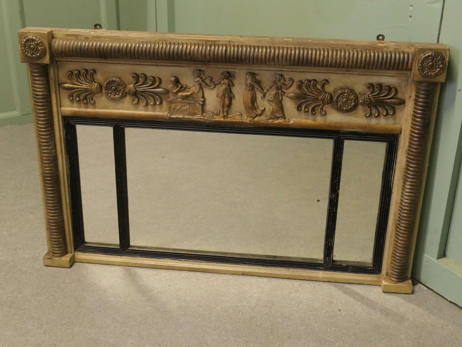 Regency Triple Plate Sculptured Mirror Or Over Mantle photo 1020.0