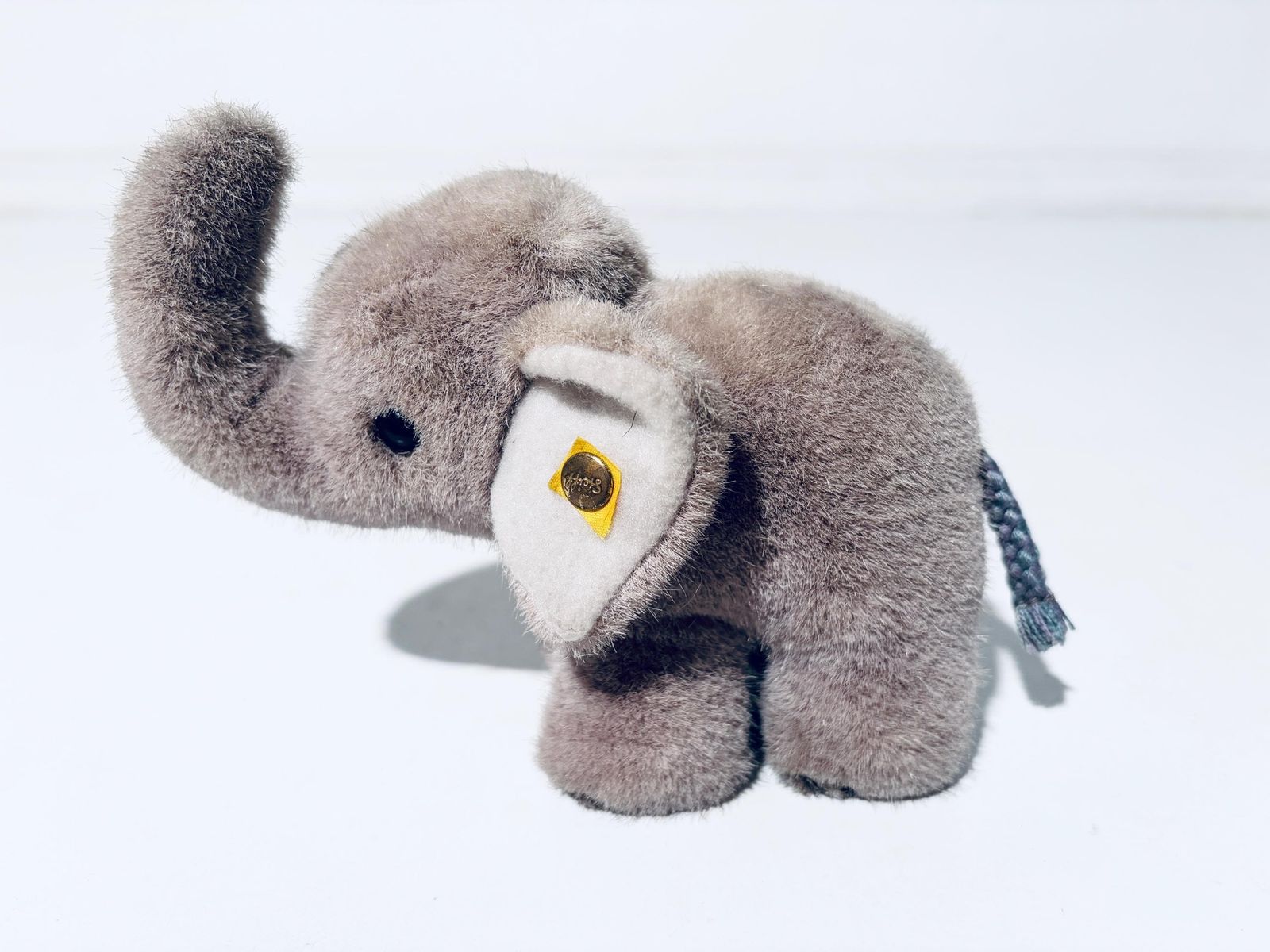 Vintage Steiff Stuffed Elephant Toy Jumbo / 1980s Germany photo for sale