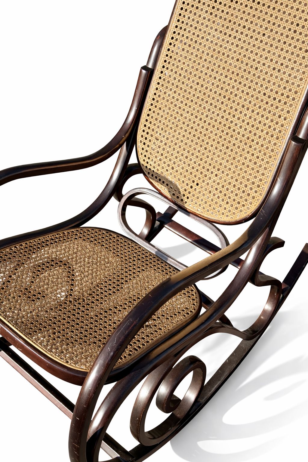 Bentwood Rocking Chair With Cane Seat & Back – Thonet Style photo for sale
