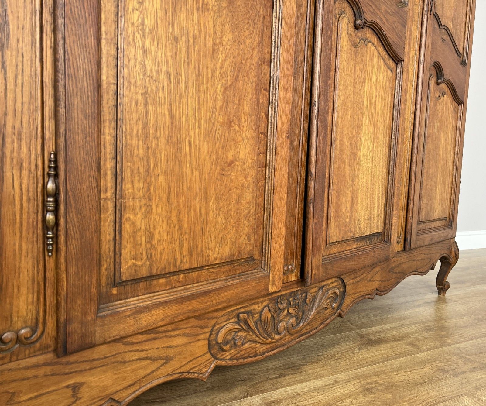 Wardrobe Vintage French Louis XVI Style Oak Four Door Mirrored  Armoire Lot 4901 photo buy