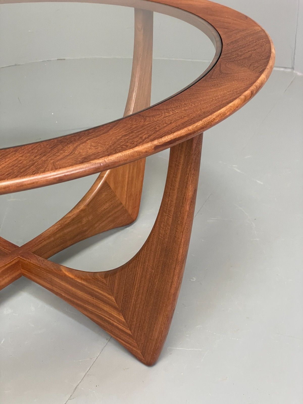 photo buy G Plan Astro Coffee Table Round Teak 1960s Mid Century Vintage Glass Top Eb11692