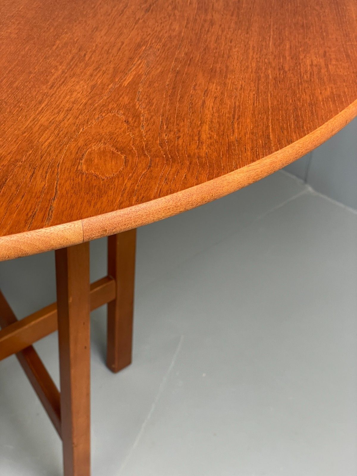 photo for sale Vintage Teak Dropleaf Table By Jentique 1960s Oval Beech Retro Eb11695 Mwoo