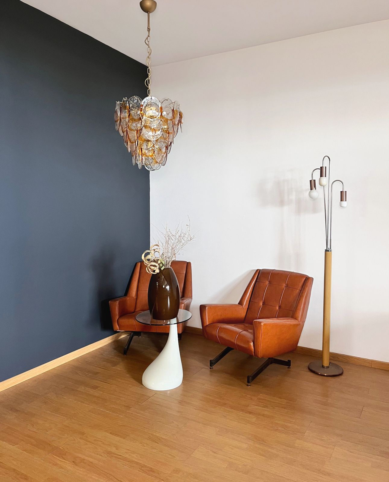 Murano Chandelier By Mazzega   41 Clear And  Amber Glasses photo furniture