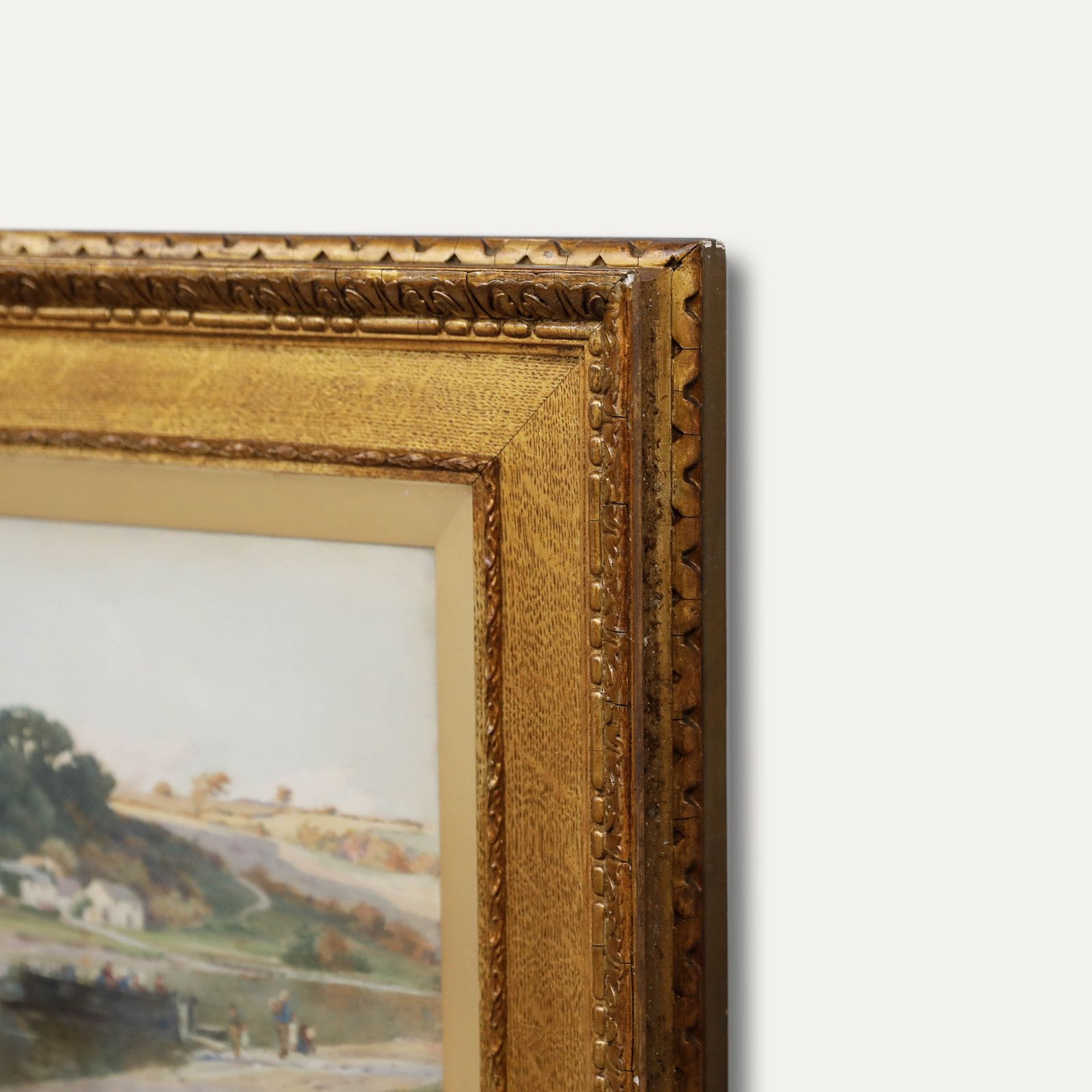 Peter Ghent (1856 1911) Framed Watercolour, Tal Y Cafn Ferry photo 325.0