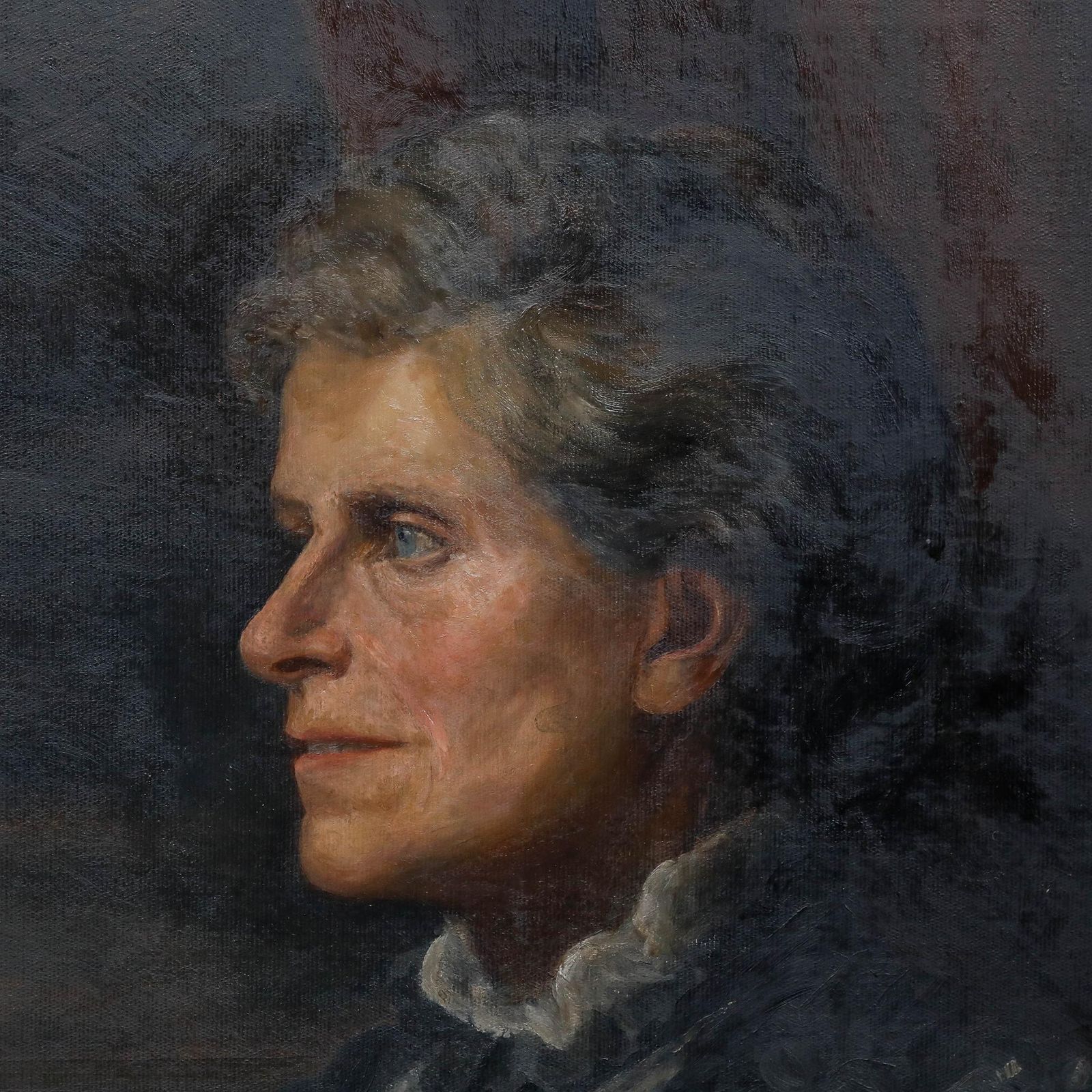Framed Early 20th Century Oil Portrait Of Mrs Preston photo Art