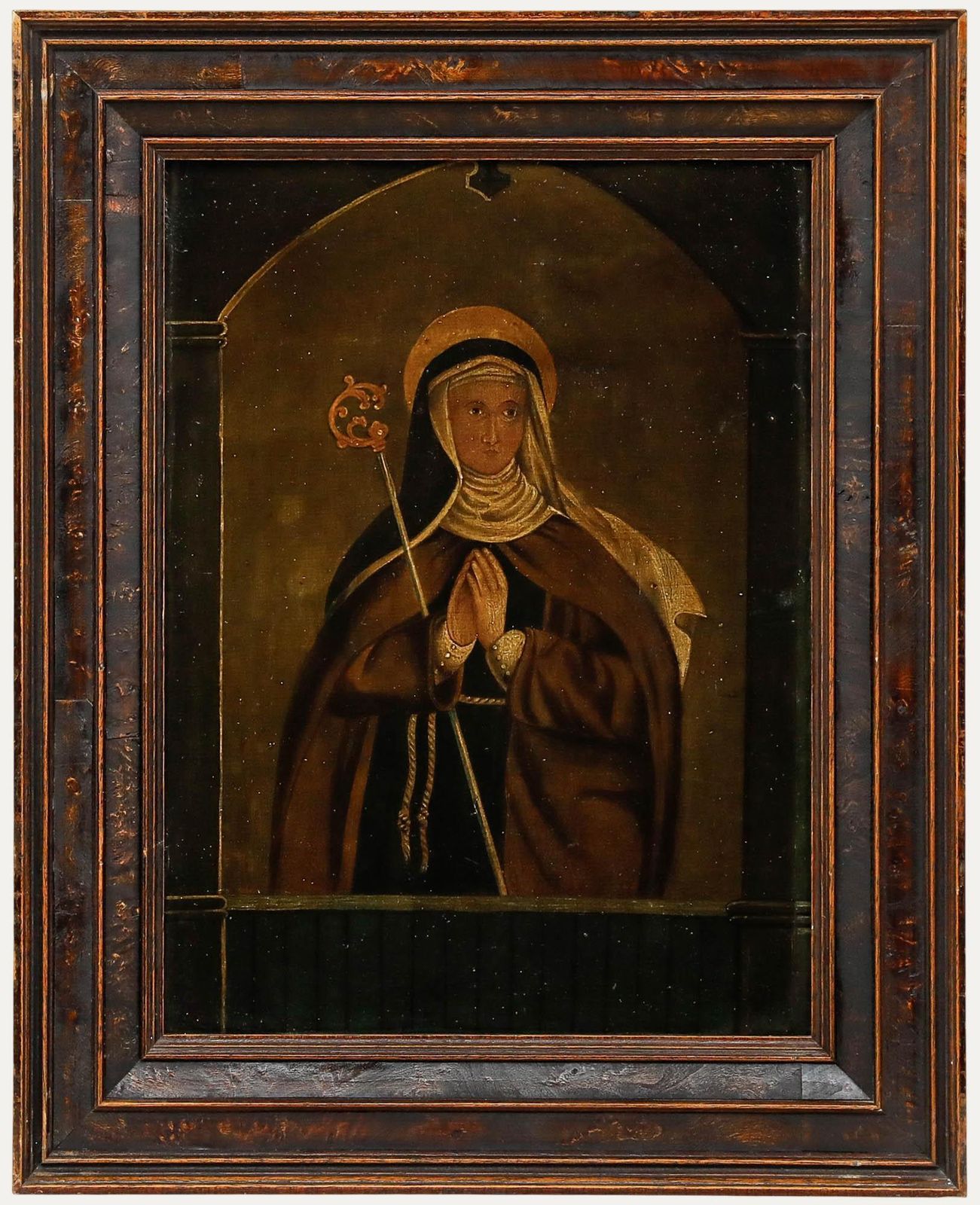 19th Century Oil St. Colette Of Corbie