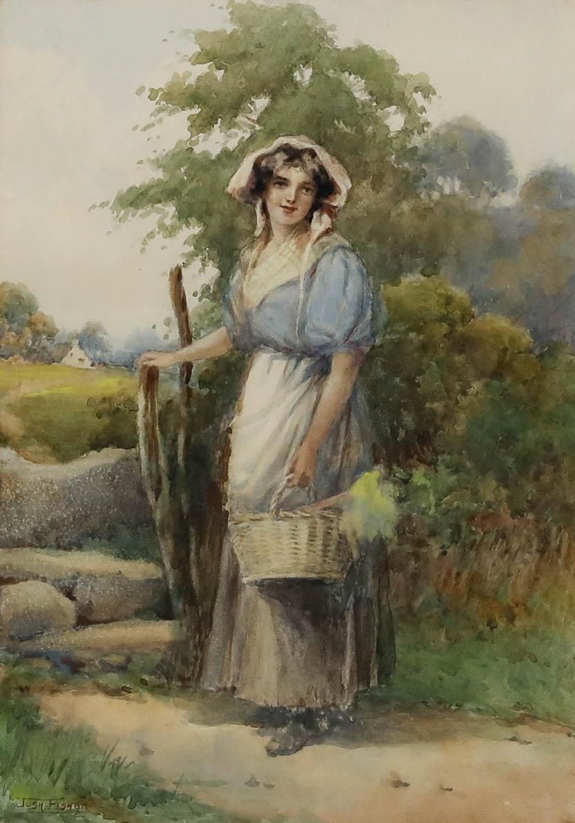 Joshua Fisher (1859 1930) Late 19th Century Watercolour, The Stile photo furniture