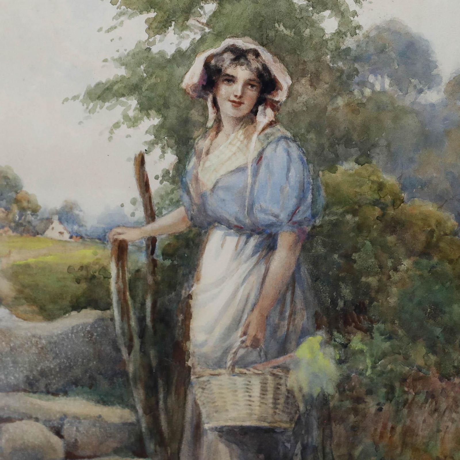 Joshua Fisher (1859 1930) Late 19th Century Watercolour, The Stile photo 325.0