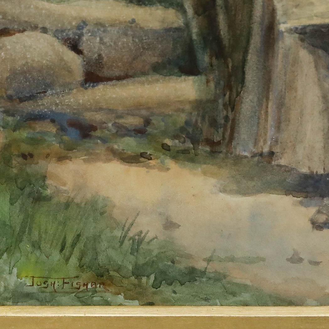 Joshua Fisher (1859 1930) Late 19th Century Watercolour, The Stile photo buy