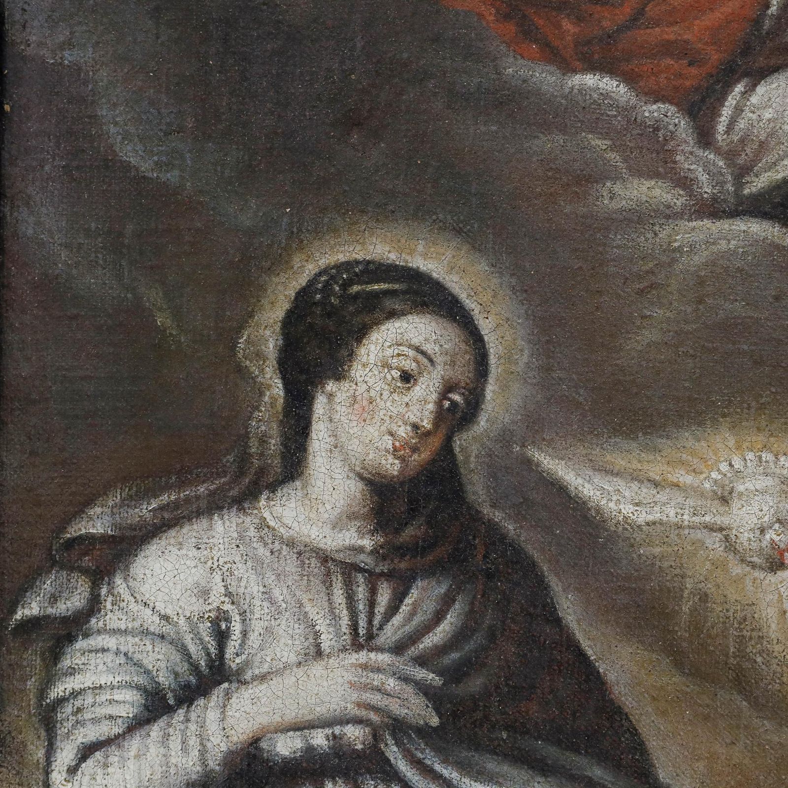 Spanish School 18th Century Oil The Holy Family photo Art