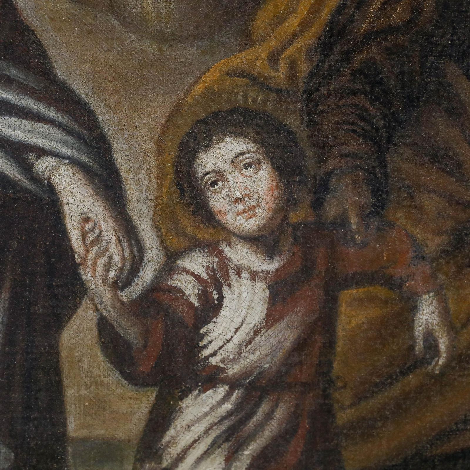 Spanish School 18th Century Oil The Holy Family photo 550.0
