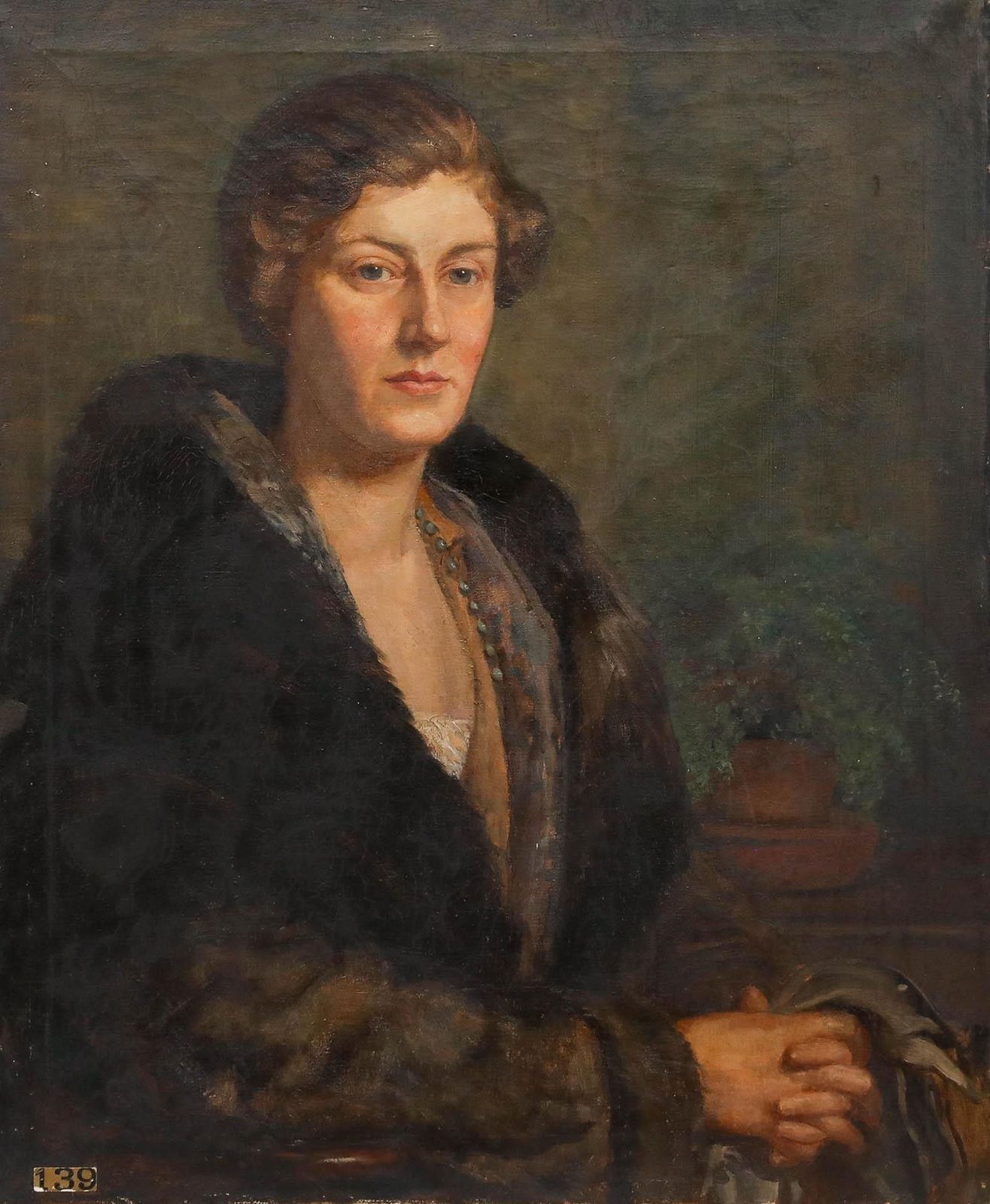 Attrib. Harry Mileham (1873 1957) Early 20th Century Oil, Portrait Of A Lady photo furniture