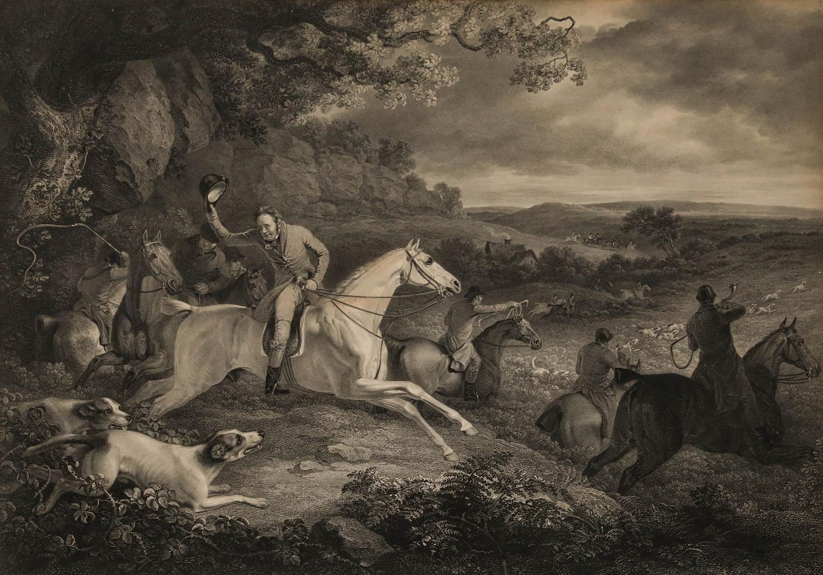 Scott (1774 1827) After Reinagle (1749 1833) 1811 Engraving, Breaking Cover photo furniture