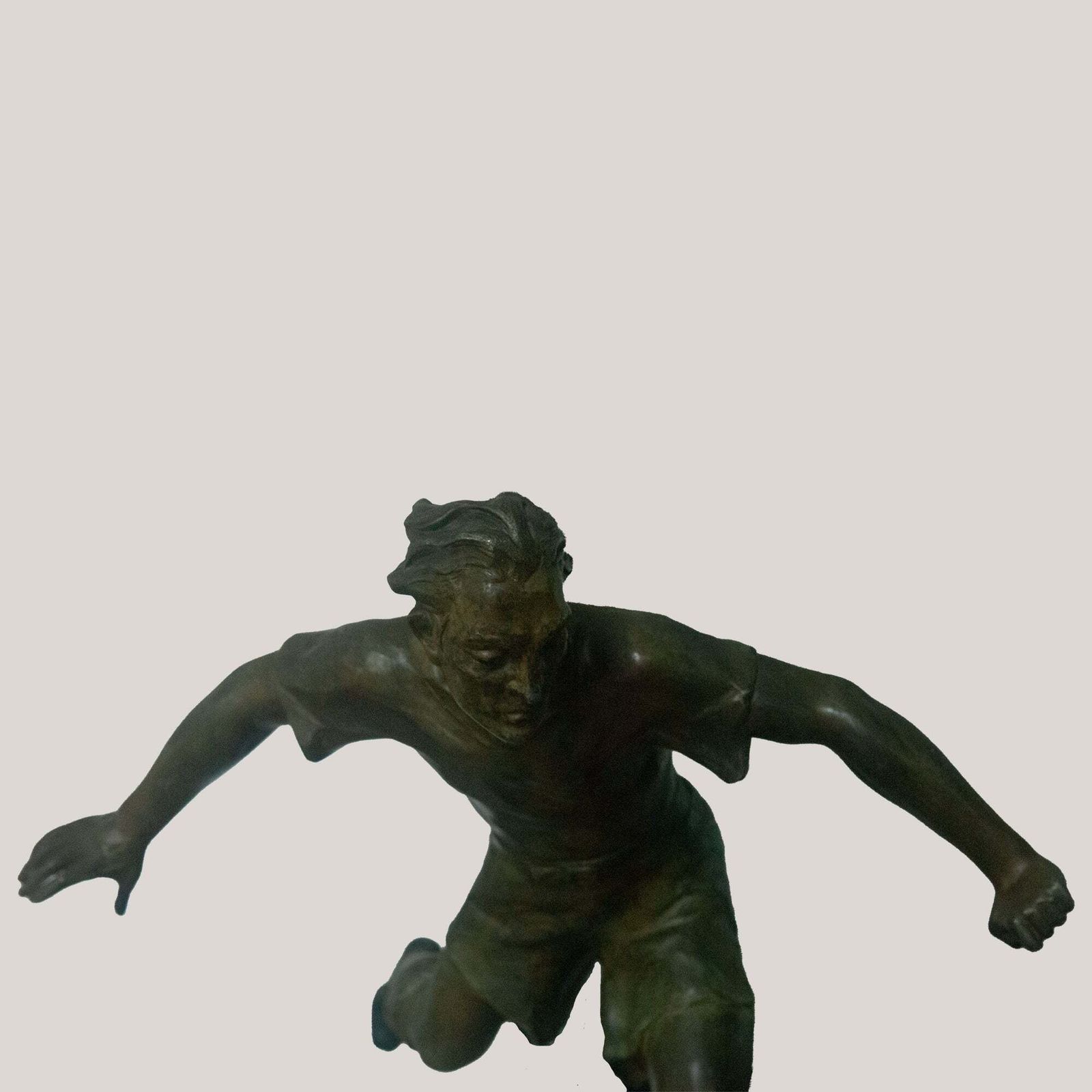 Le Shoot – Spelter Footballer Sculpture By Lemoyne photo for sale