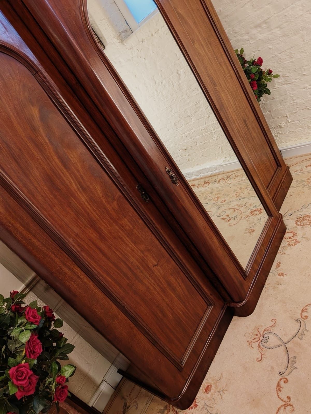 Mid Victorian Rustic Triple Breakfront Fitted Wardrobe photo Furniture