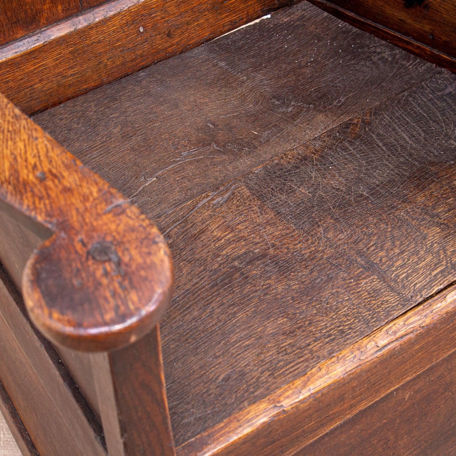 photo for sale 19th Century Country Oak Lambing Chair