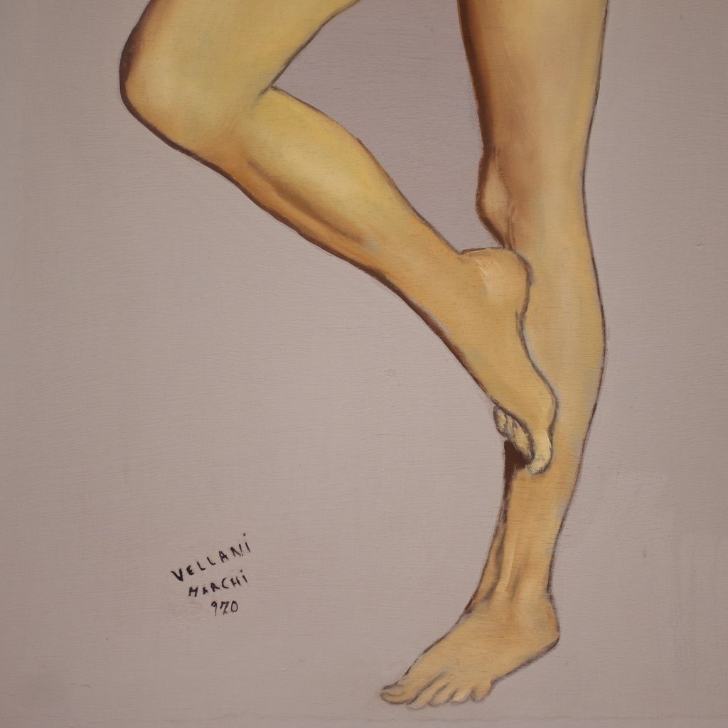 1450.0 Female Nude Painting Signed By Vellani Marchi Dated 1970 photo