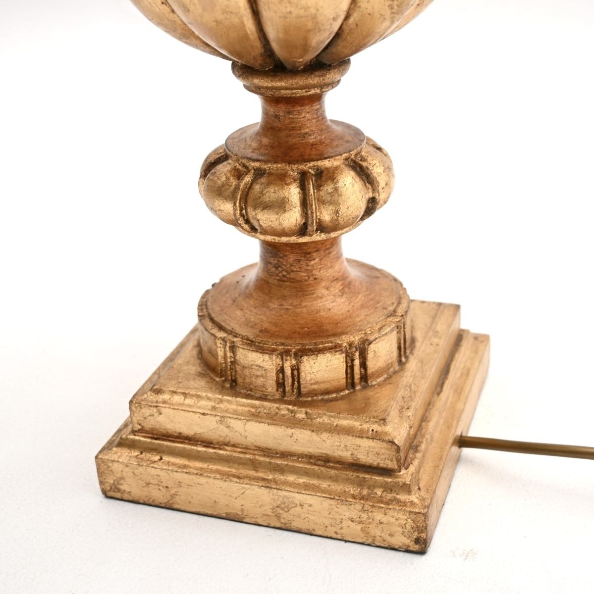 Pair Of Antique French Gilt Wood Table Lamps photo vinterior