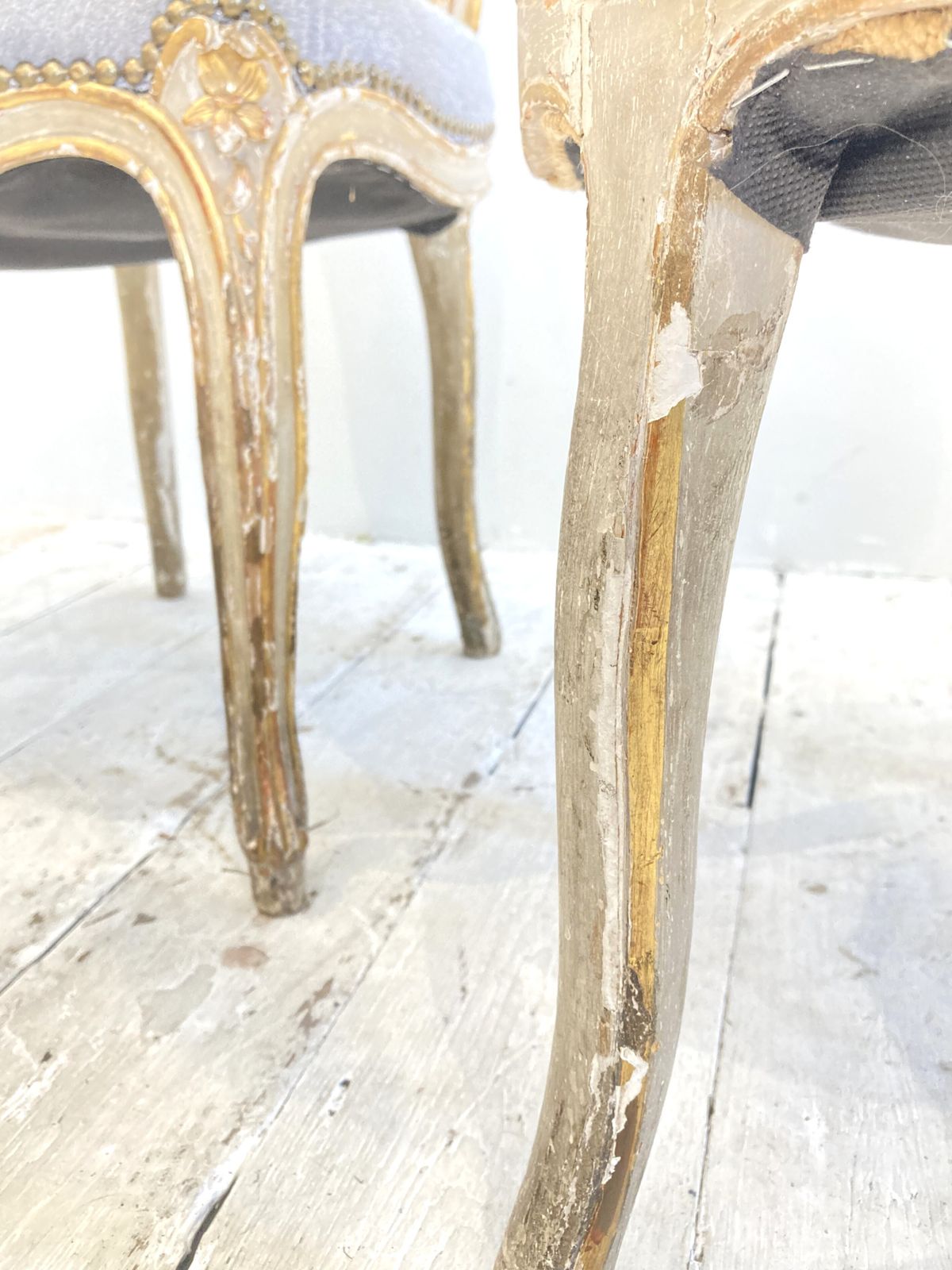 Furniture Pair Of Antique Louis XV Style Chairs photo