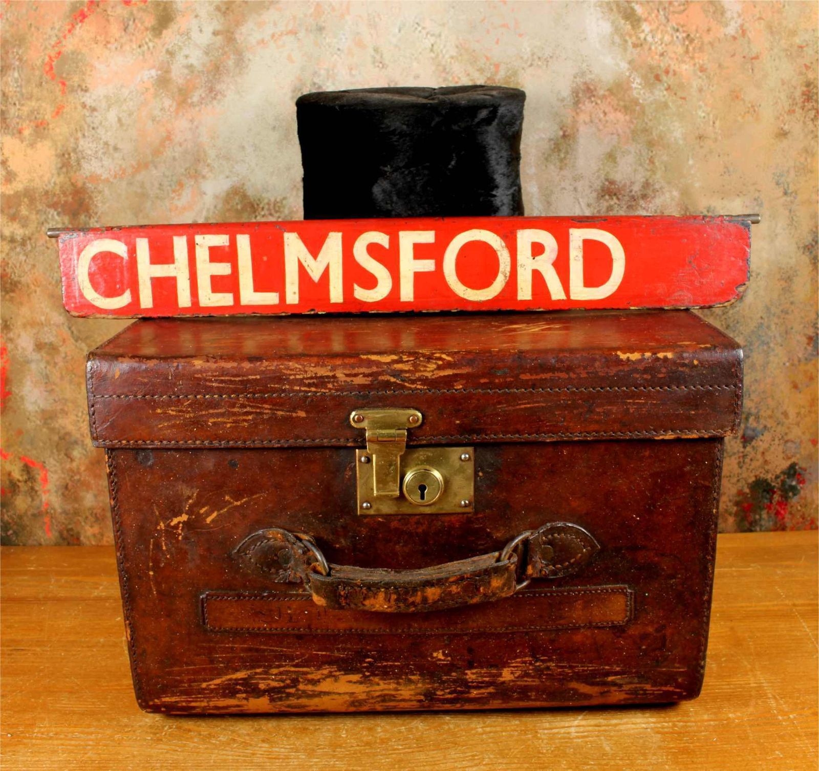 photo buy Antique Chelmsford Destination Sign. Train Station Name Plate. C1930.
