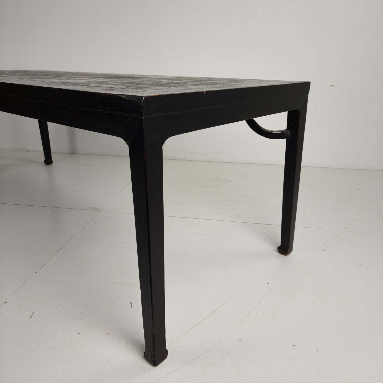 photo for sale Black Chinese Qing Dining Table (230 Cm) — Mid To Late 18th Century — Original Lacquer