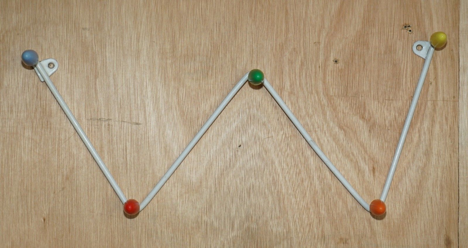 1960's Mid Century Modern Atomic Space Age Wall Mounted Coat Rack Super Retro photo furniture