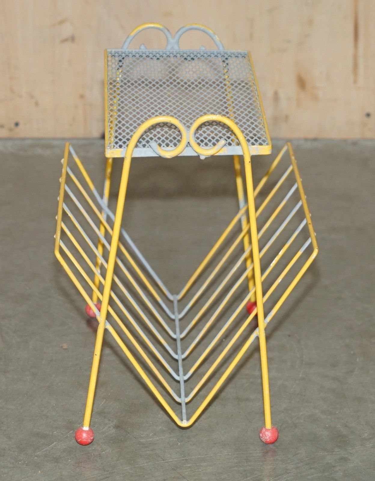 1960's Mid Century Modern Atomic Space Age Magazine Newspaper Rack photo 195.0