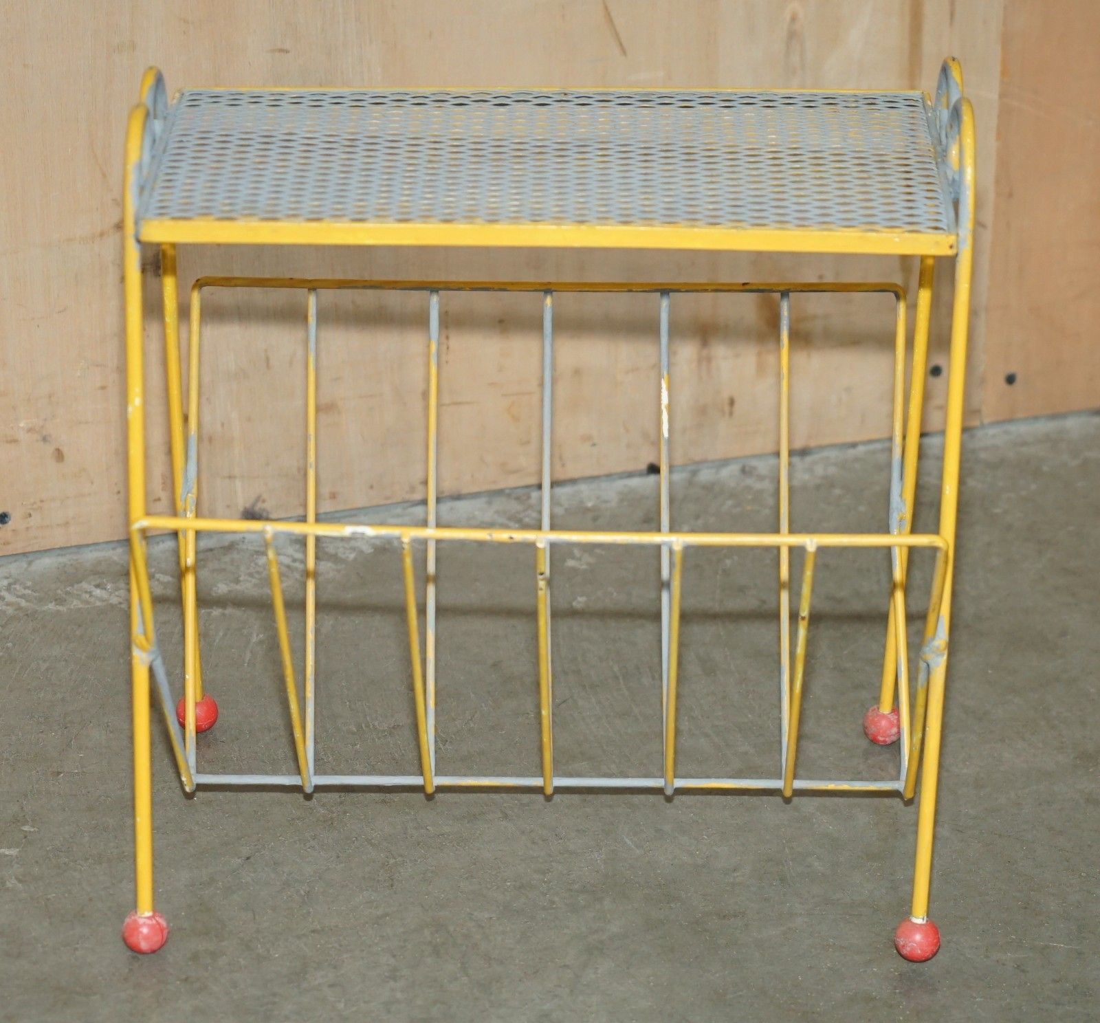 1960's Mid Century Modern Atomic Space Age Magazine Newspaper Rack photo vinterior
