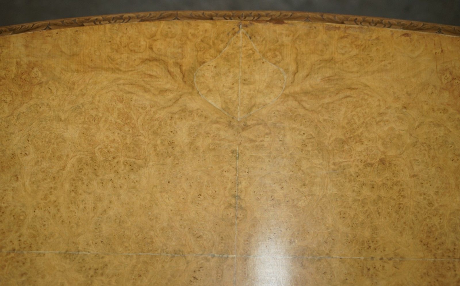 photo buy Exquisitely Hand Carved  Burr Walnut Coffee Cocktail Table Lion's Hairy Paw Legs