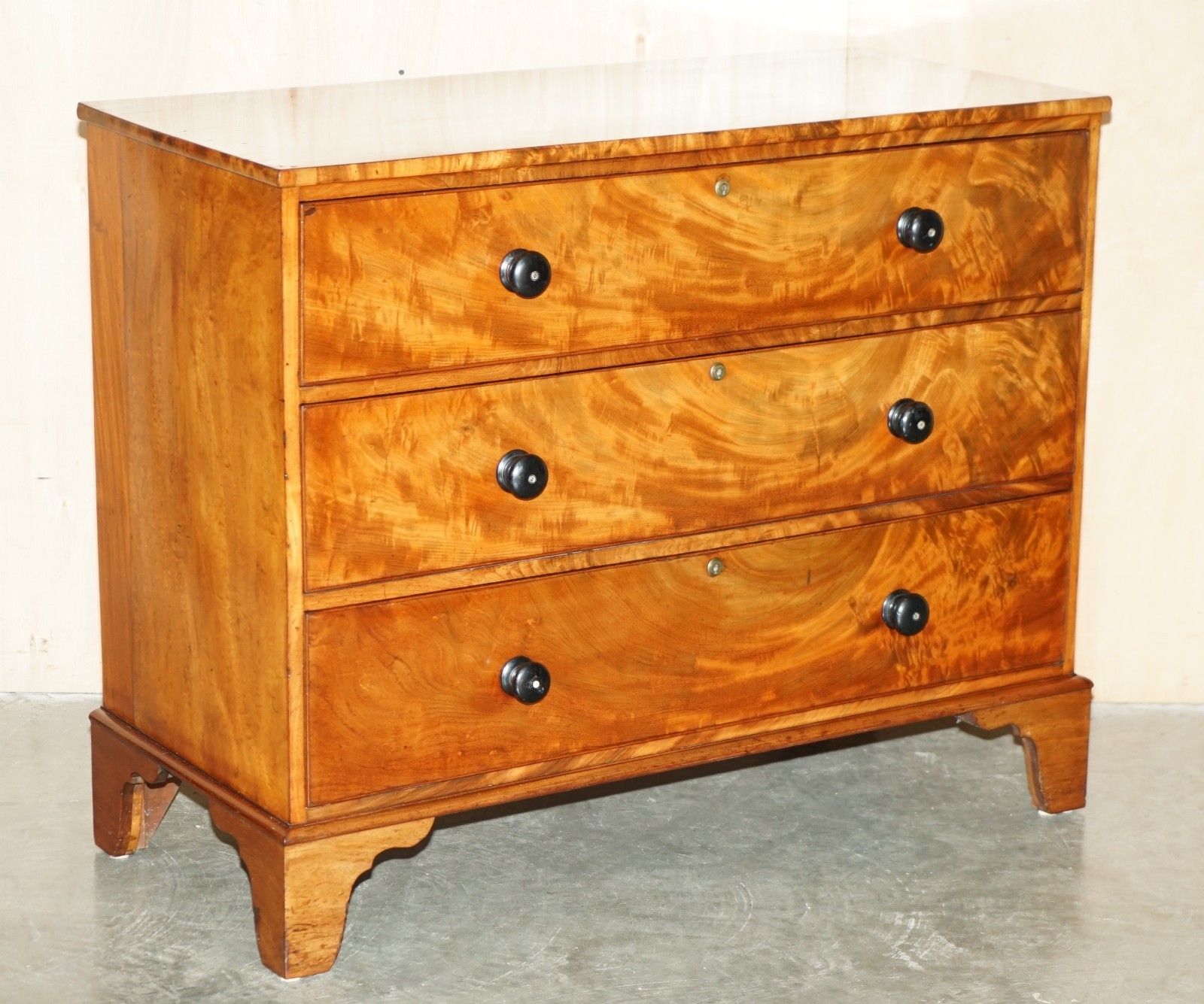 Exquisite Timber Patina Satin Walnut Victorian Circa 1860 Chest Of Drawers photo furniture
