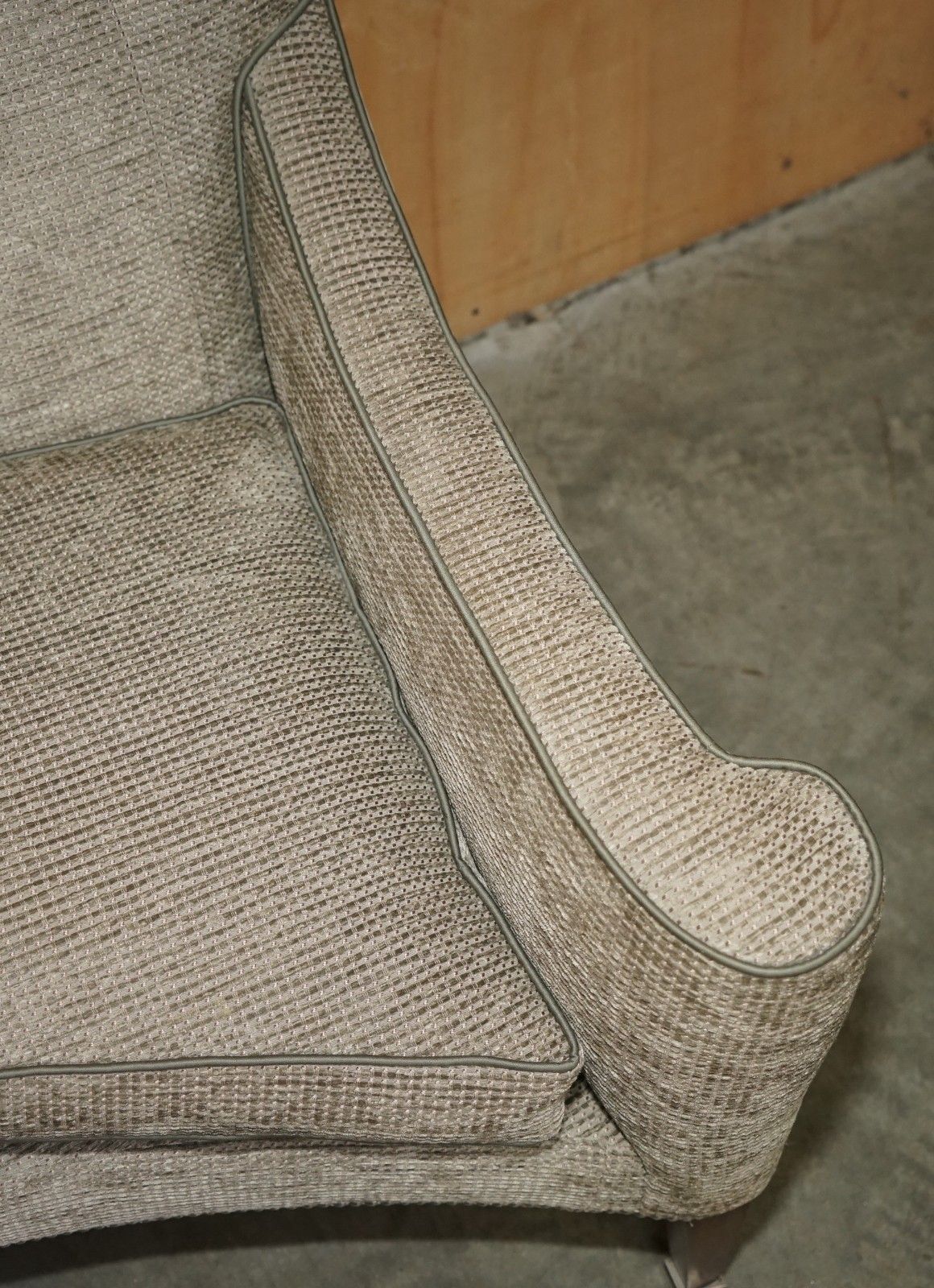 photo for sale Rrp £7,950 William Yeowood Sylvie Curved 2 Seater Sofa With Oatmeal & Velvet