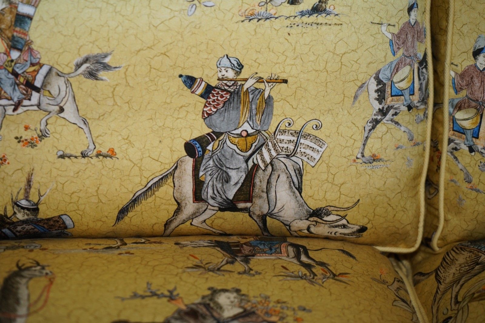 photo for sale Rrp £12,950 Peter Dudgeon Fitzwilliam Sofa In Chinoiserie Style Upholstery