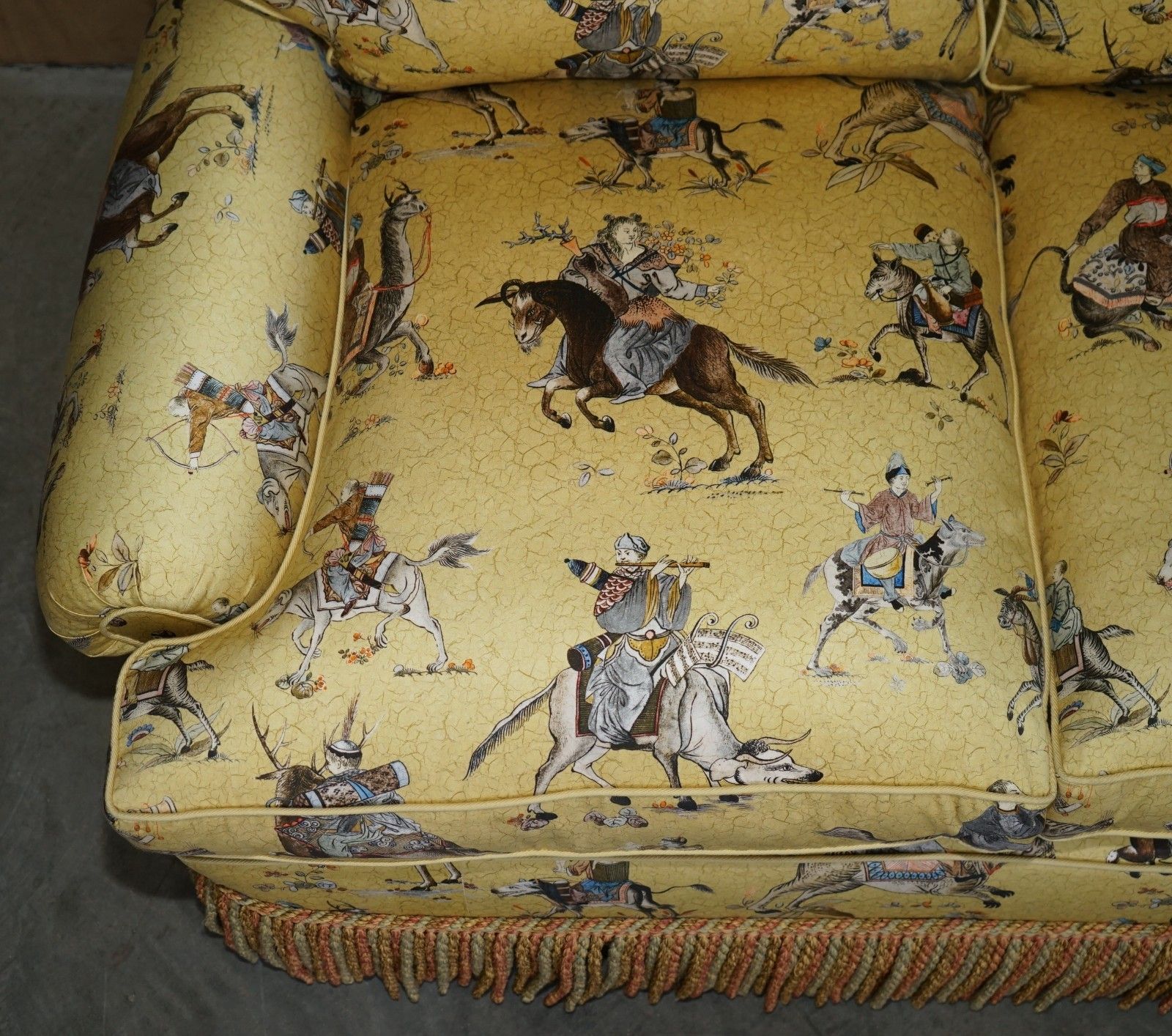 photo buy Rrp £12,950 Peter Dudgeon Fitzwilliam Sofa In Chinoiserie Style Upholstery