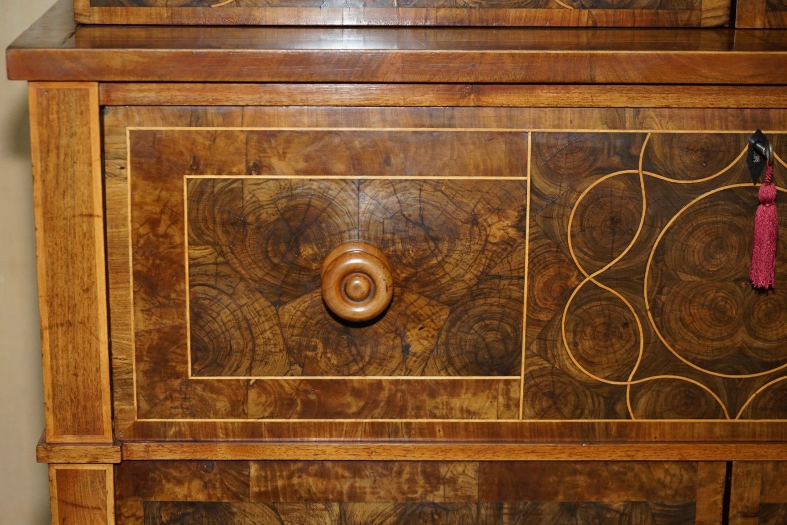 photo furniture Captain Edward George Spencer Churchill Circa 1710 Oyster Veneer Chest On Stand