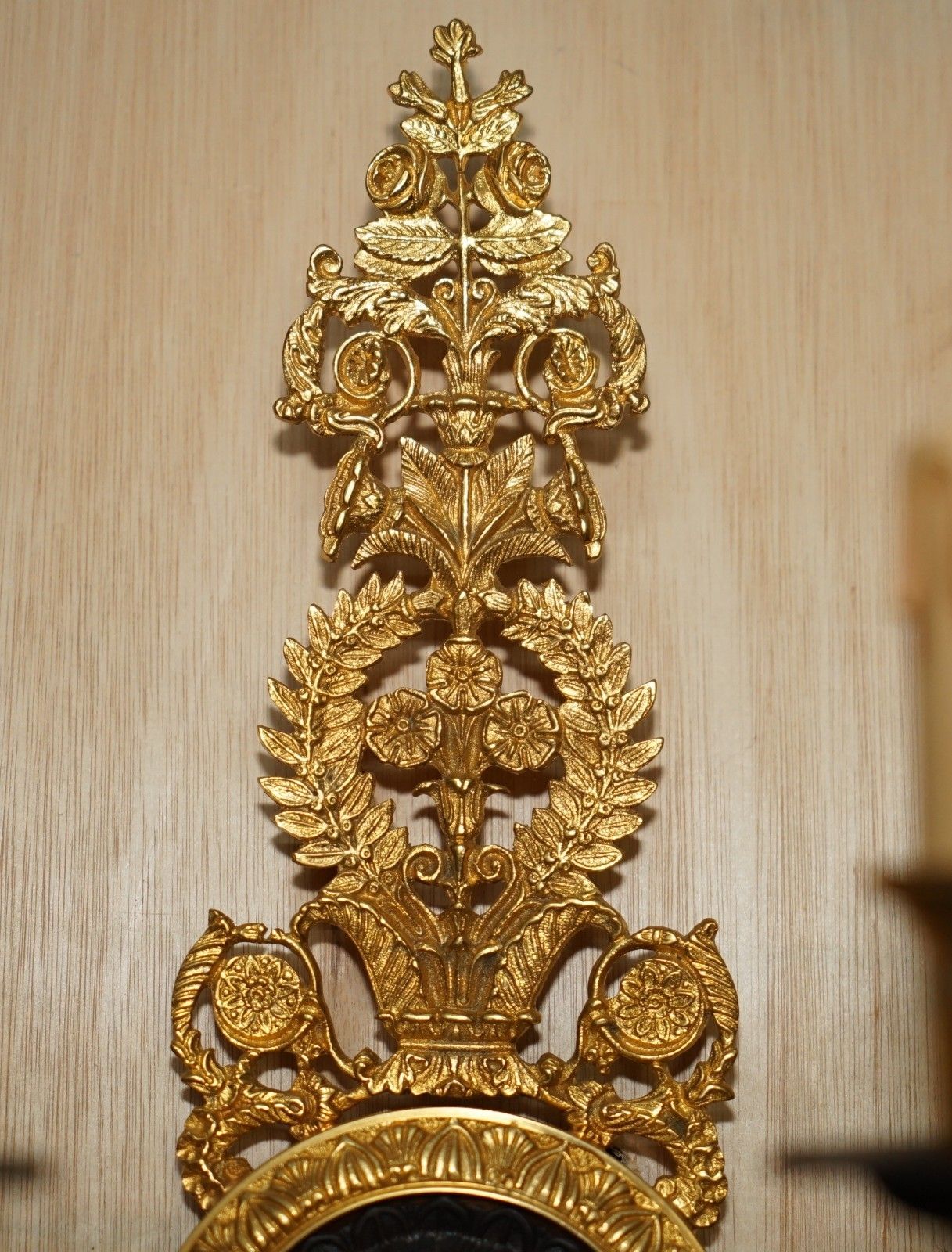 Pair Of Rrp £4,495 L'originale Italy 24ct Gold Plated Four Candle Bronze Sconces photo Lighting