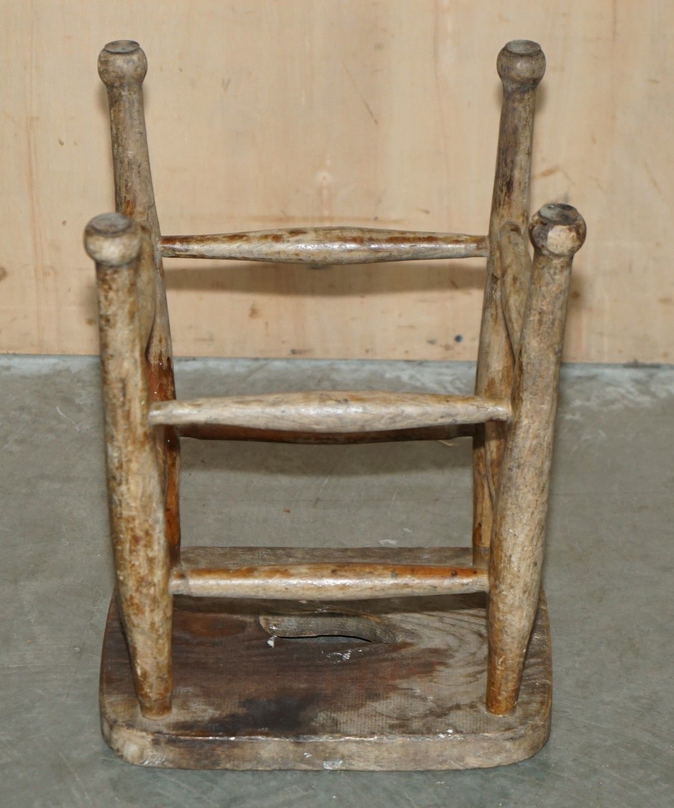 photo buy 19th Century English Painters Draftsman Artists Stool Handle Cut Out In The Top