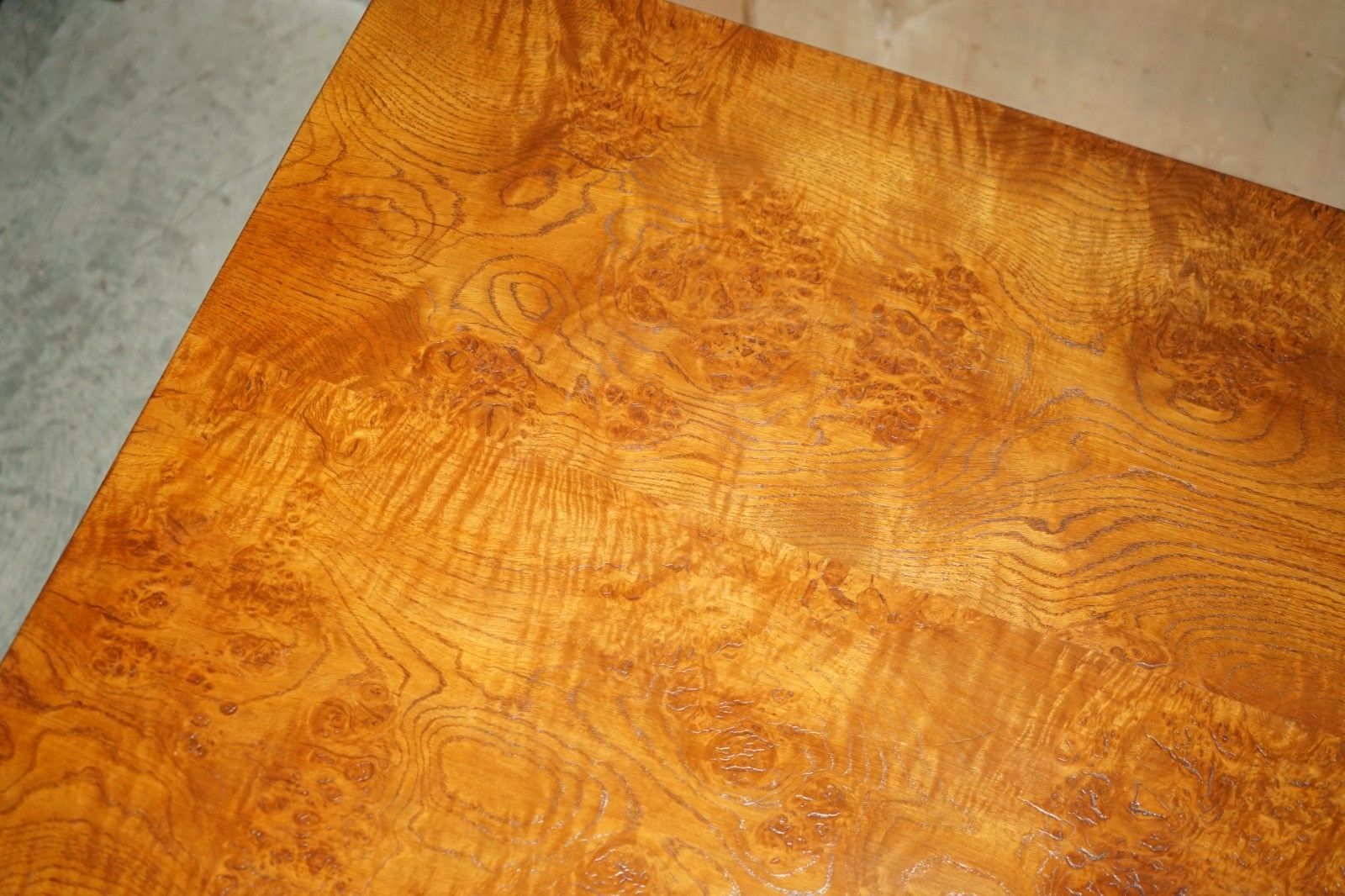 photo buy Super Rare Circa 1960's Robert Mouseman Thompson Burr & Burl Oak Dining Table