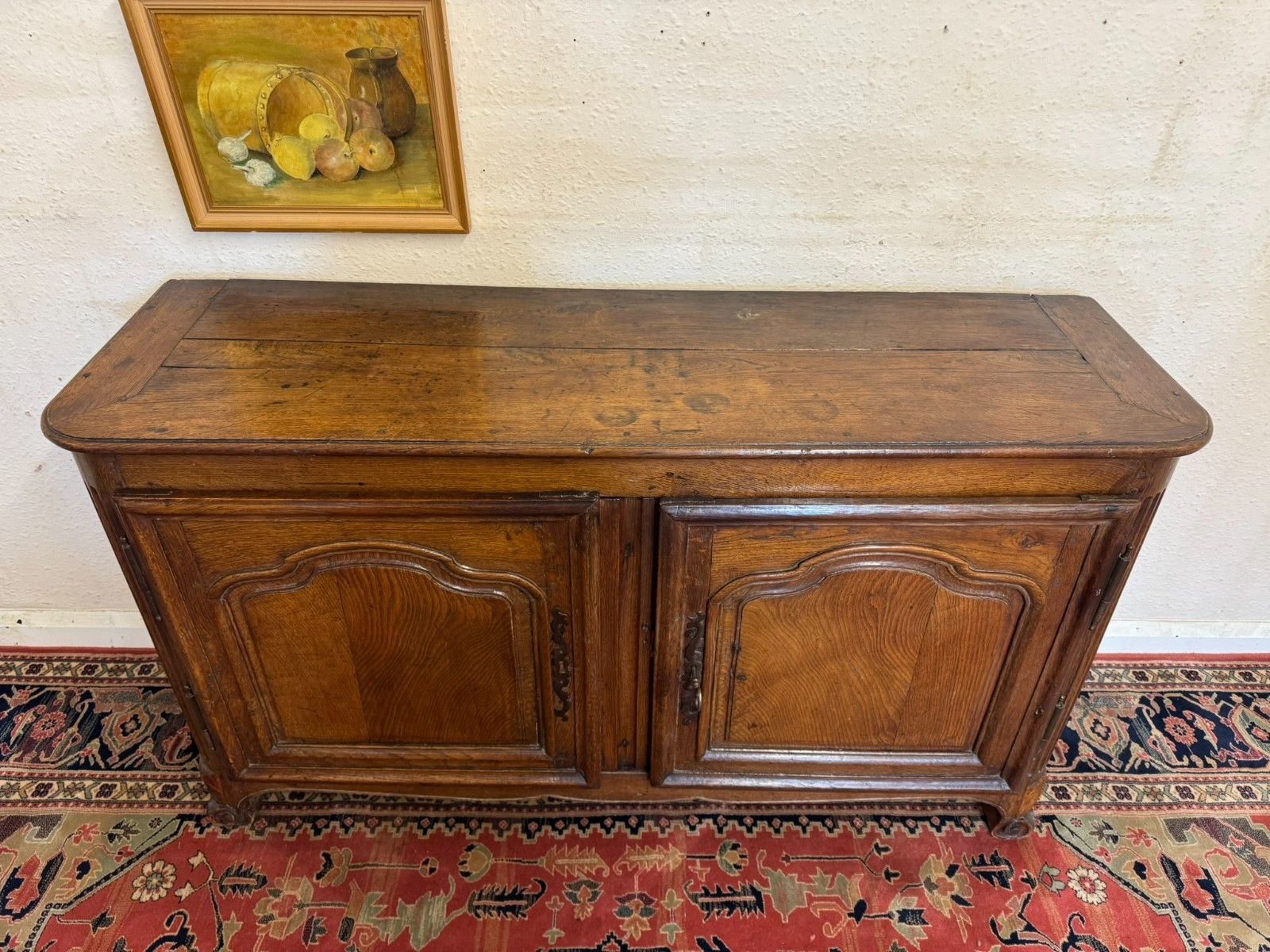photo for sale Antique French Country Oak Two Door Cupboard Circa 1870