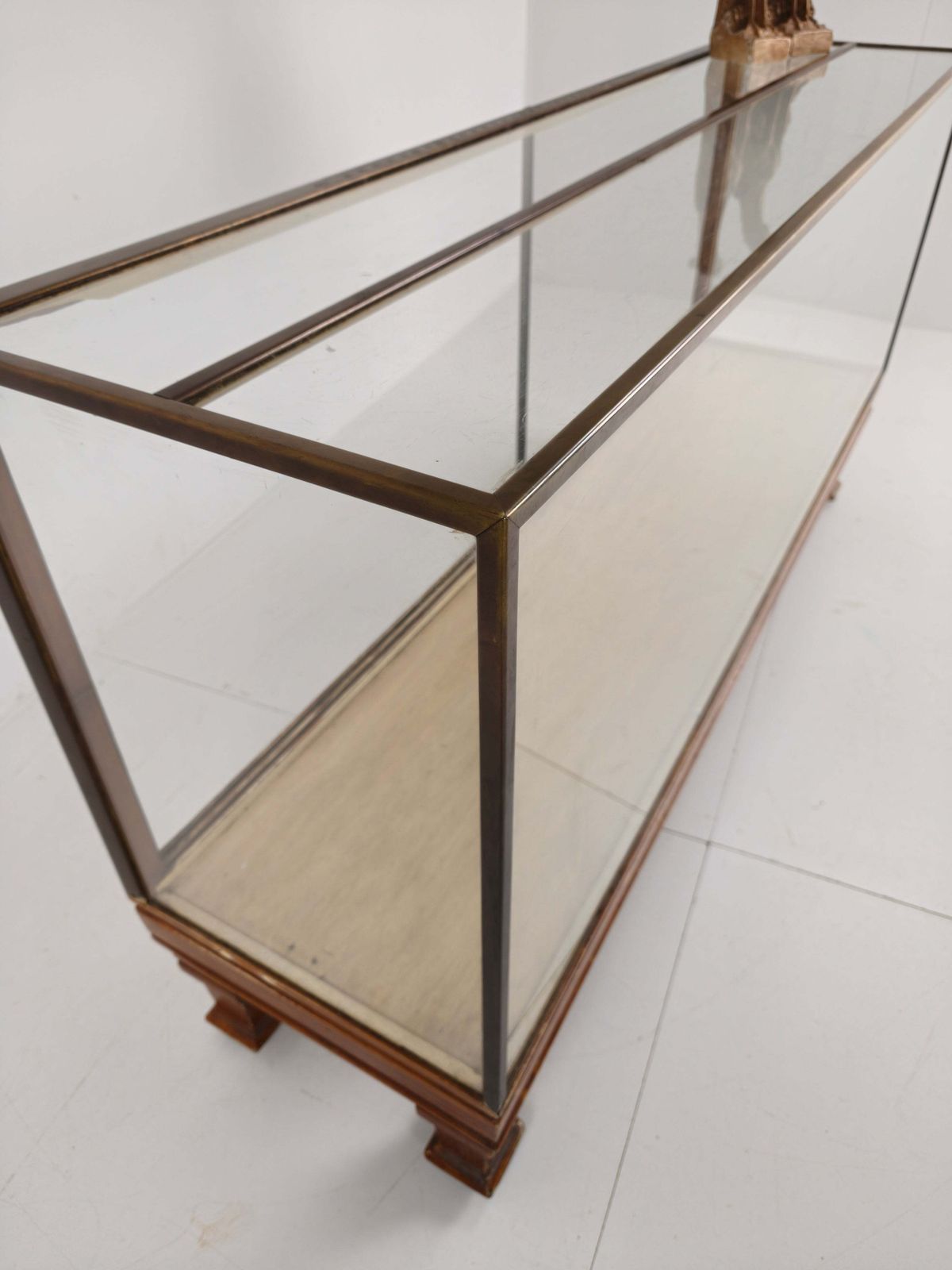 Antique English Brass Store Counter – Slim Model With Yard Measurements photo Furniture