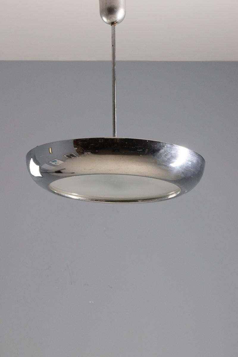 Chromen Hanglamp, Josef Hůrka, Tsjecho Slowakije photo for sale