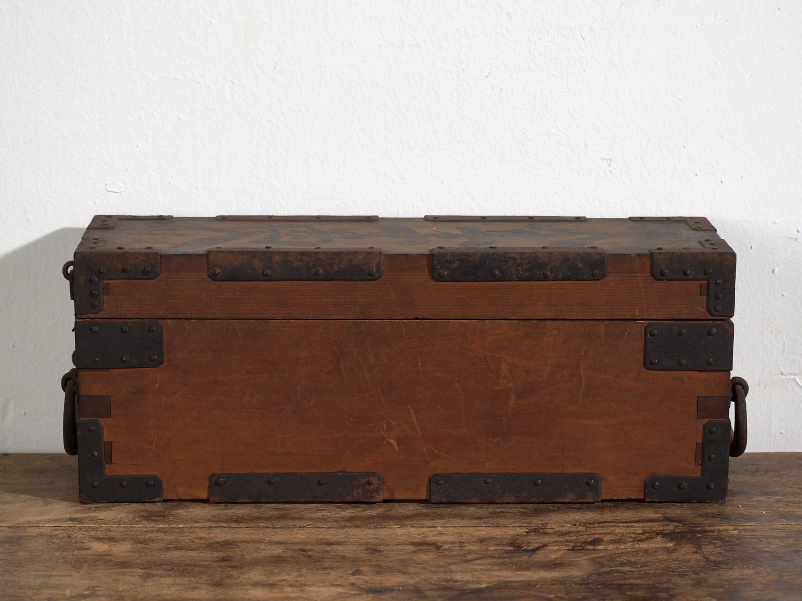 Antique Japanese Document Box With Iron Hardware And Lock – Meiji Period (C.1880–1910) photo vintage