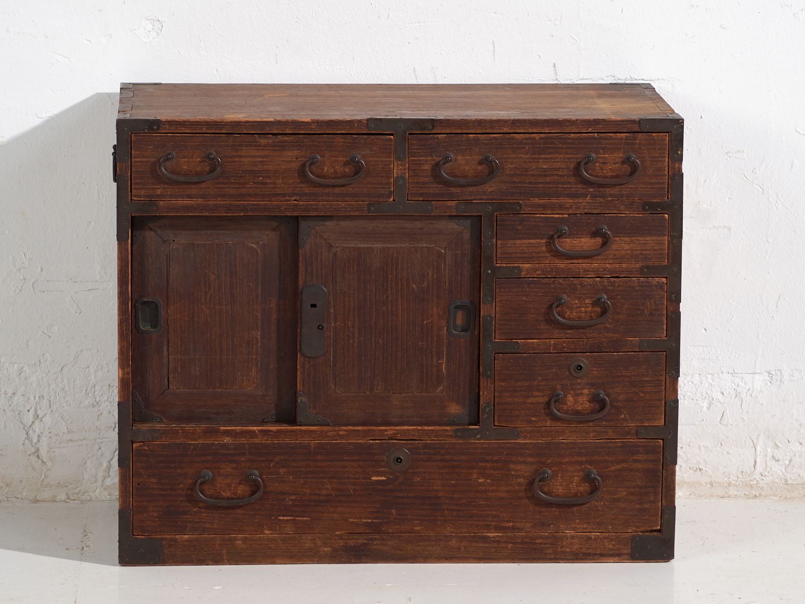 Small Antique Japanese Tansu Cabinet – Meiji / Taishō Period (C.1890 1926) #26 photo vinterior