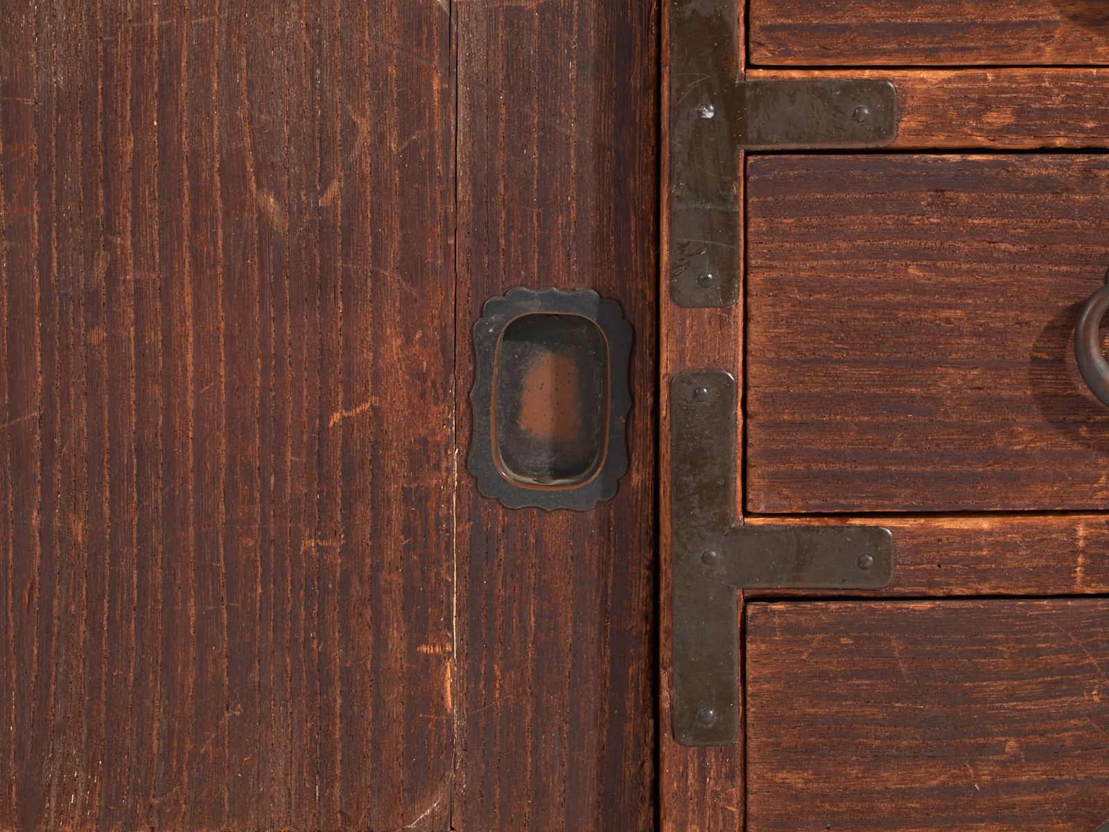 Small Antique Japanese Tansu Cabinet – Meiji / Taishō Period (C.1890 1926) #26 photo vintage