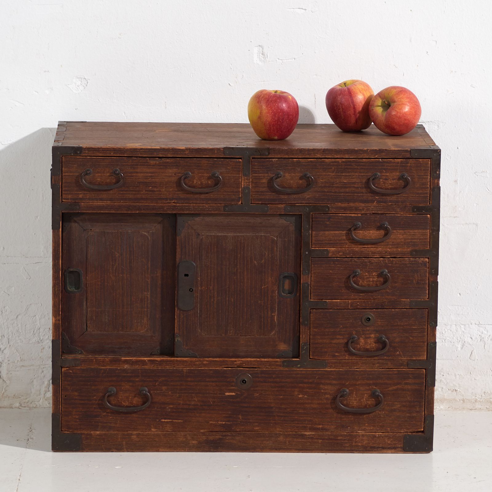 Furniture Small Antique Japanese Tansu Cabinet – Meiji / Taishō Period (C.1890 1926) #26 photo