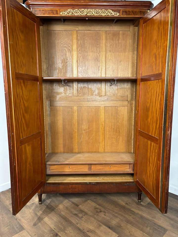 1699.0 Antique French Louis XV Style Mirrored Armoire photo